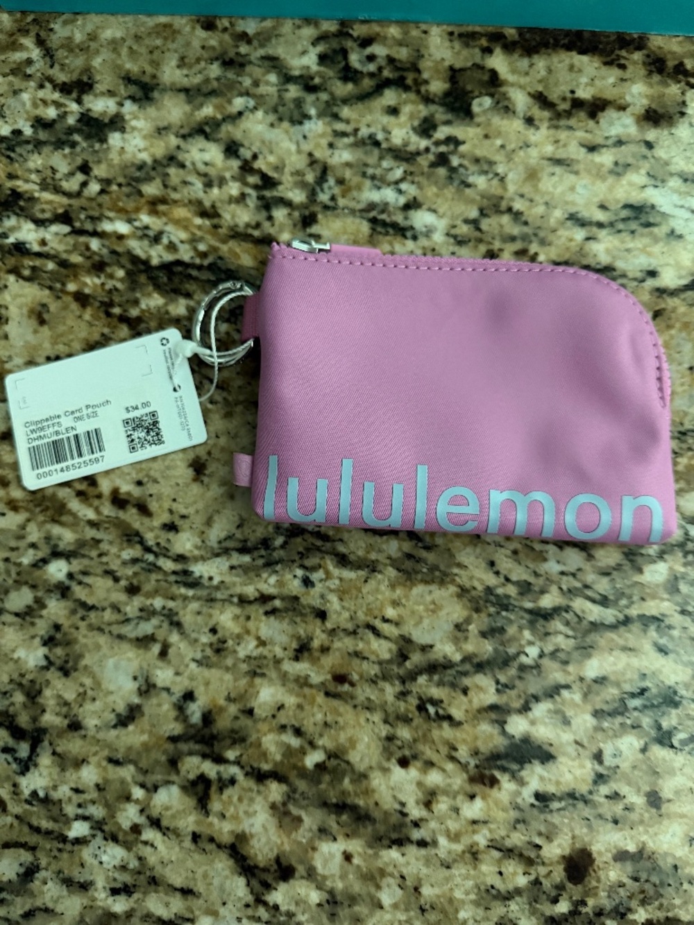 Lululemon Clippable Card Pouch Dahlia Mauve